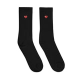 Heart Break Embroidered Socks
